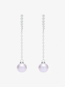 Stříbrné náušnice Samoa s říční perlou